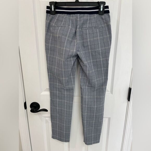 ZARA Basic Blue Black White Plaid Slim Fit Skinny Pants Women’s Size S - Picture 2 of 7